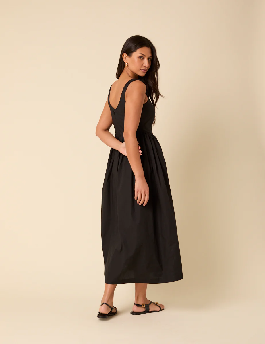 Black Marina Midi Dress - Image 4