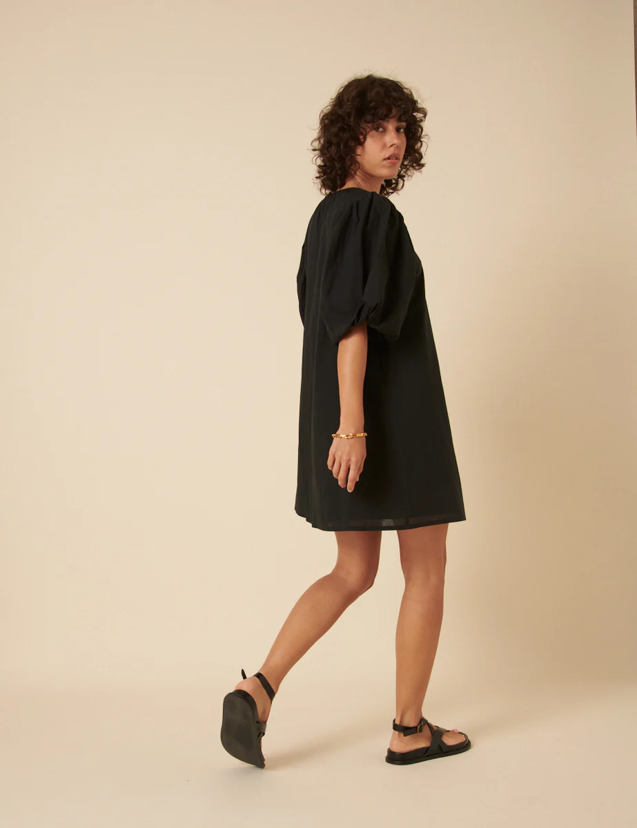 Black Tori Mini Smock Dress - Image 5