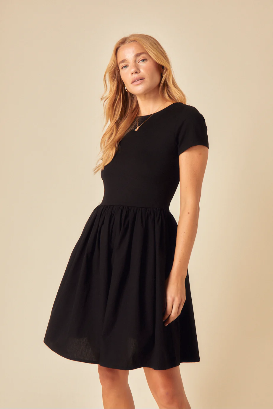 Black Scoop Back Sarah Mini Dress - Image 3