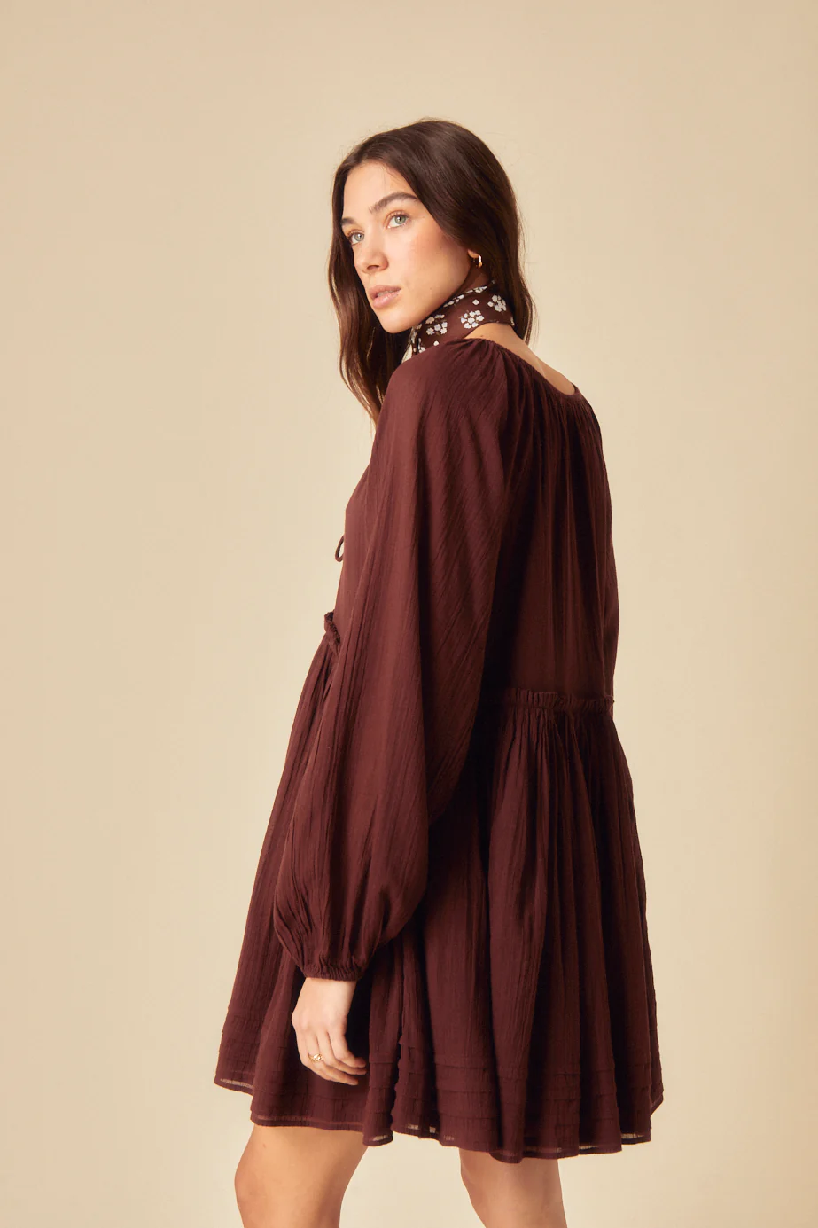 Brown Axel Mini Dress - Image 5