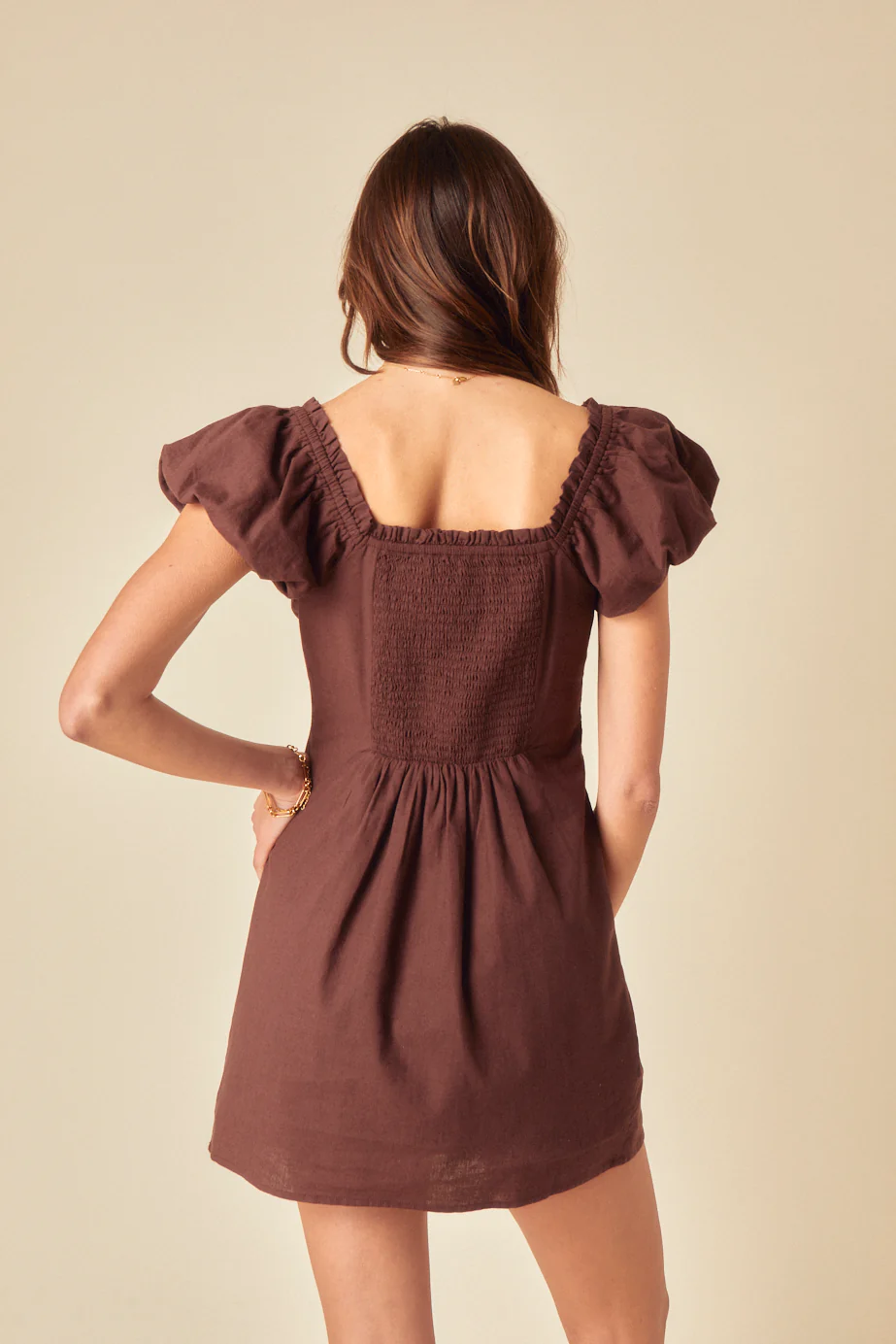 Brown Ramona Mini Dress - Image 5