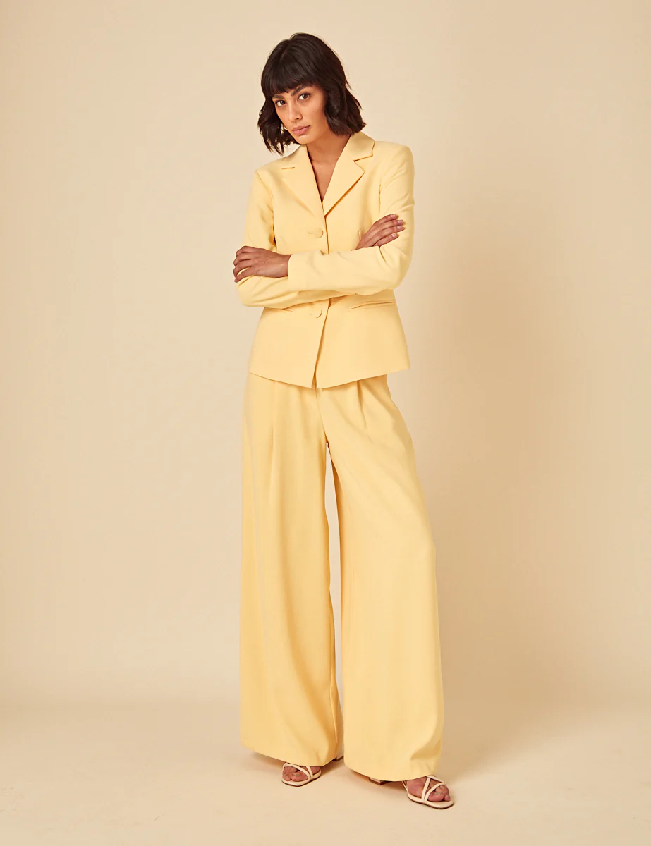 Butter Yellow Tailored Blazer - Image 2