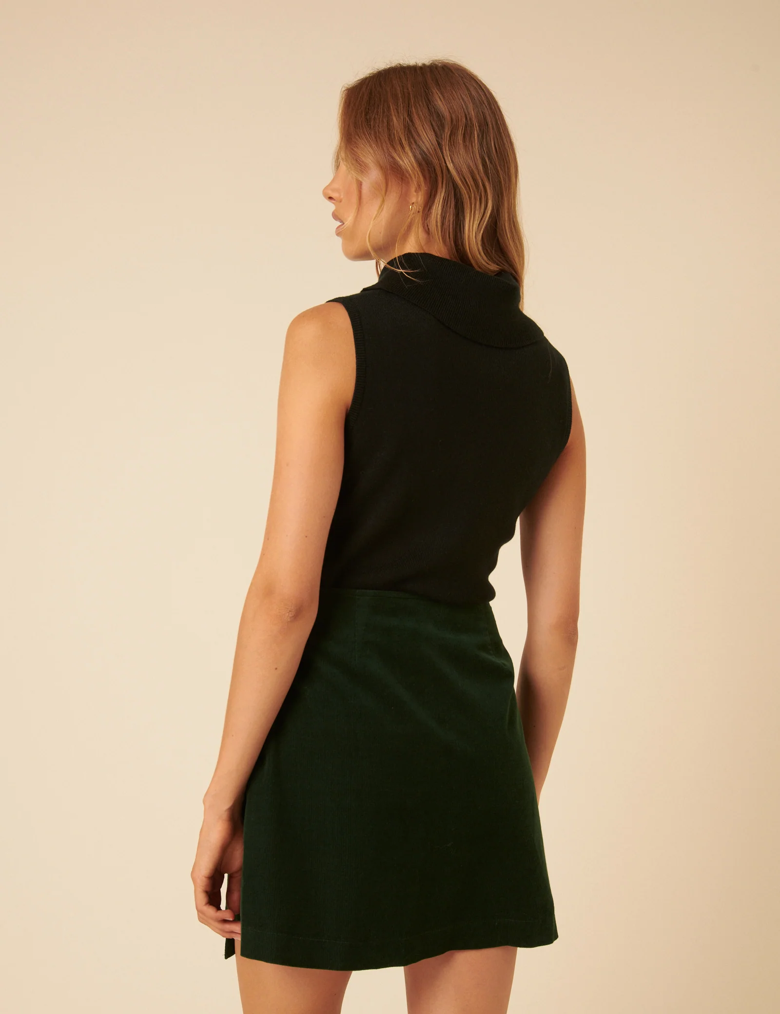 Green Cord Mini Skirt - Image 5