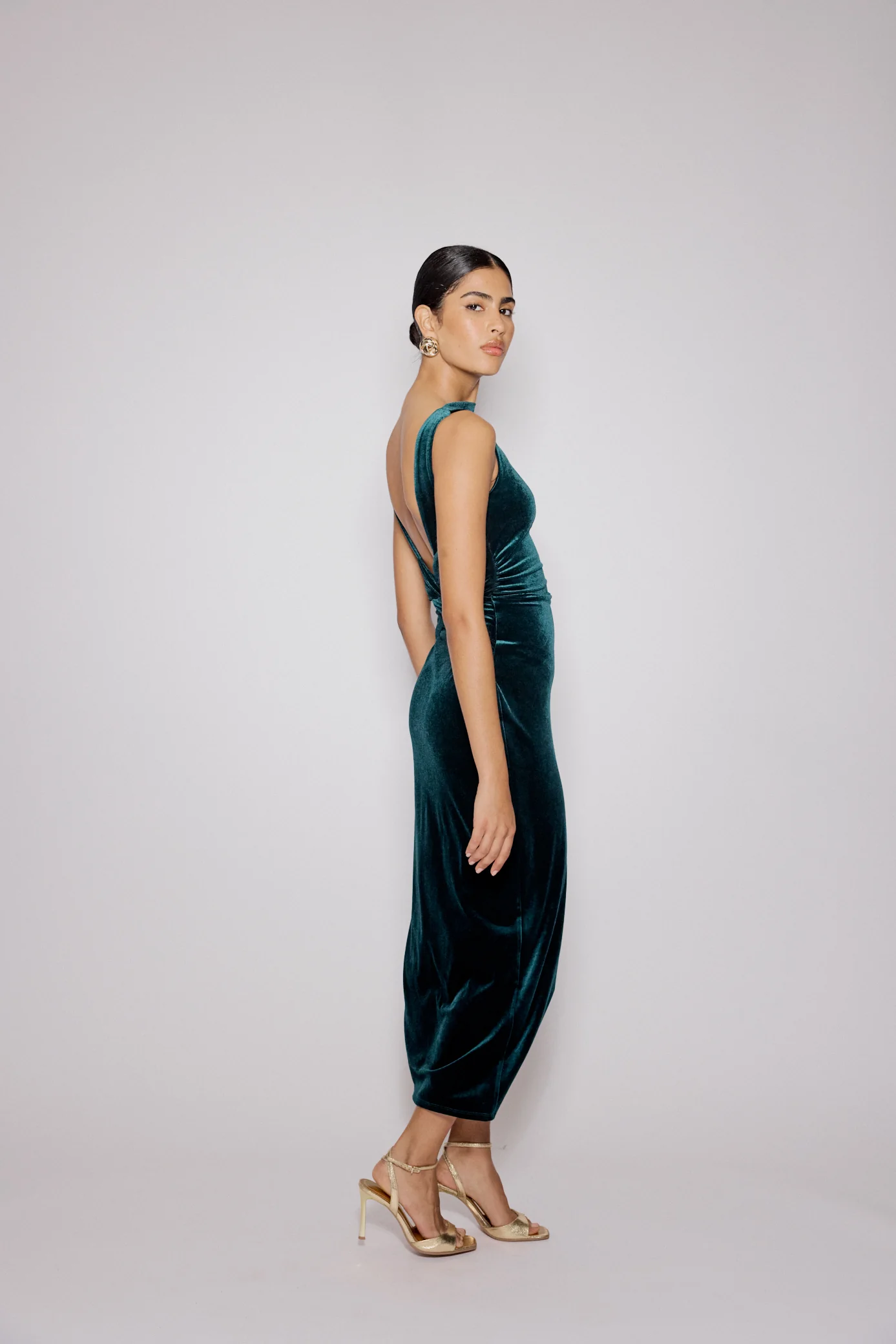 Green Velvet Margot Midi Dress - Image 5