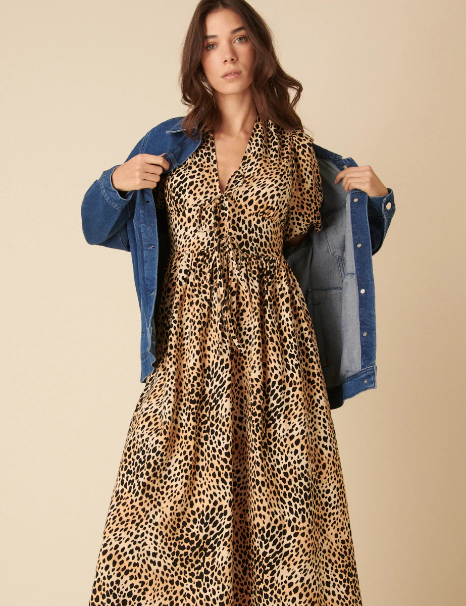 Leopard Print Scarla Midi Dress - Image 3