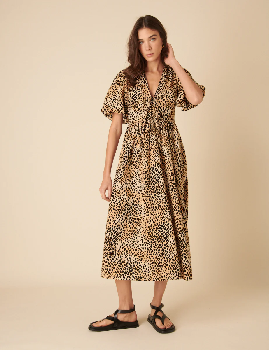 Leopard Print Scarla Midi Dress - Image 4
