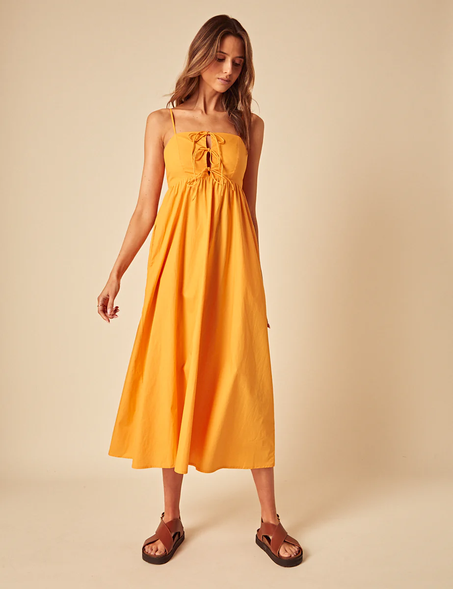 Orange Aspen Midi Dress - Image 3