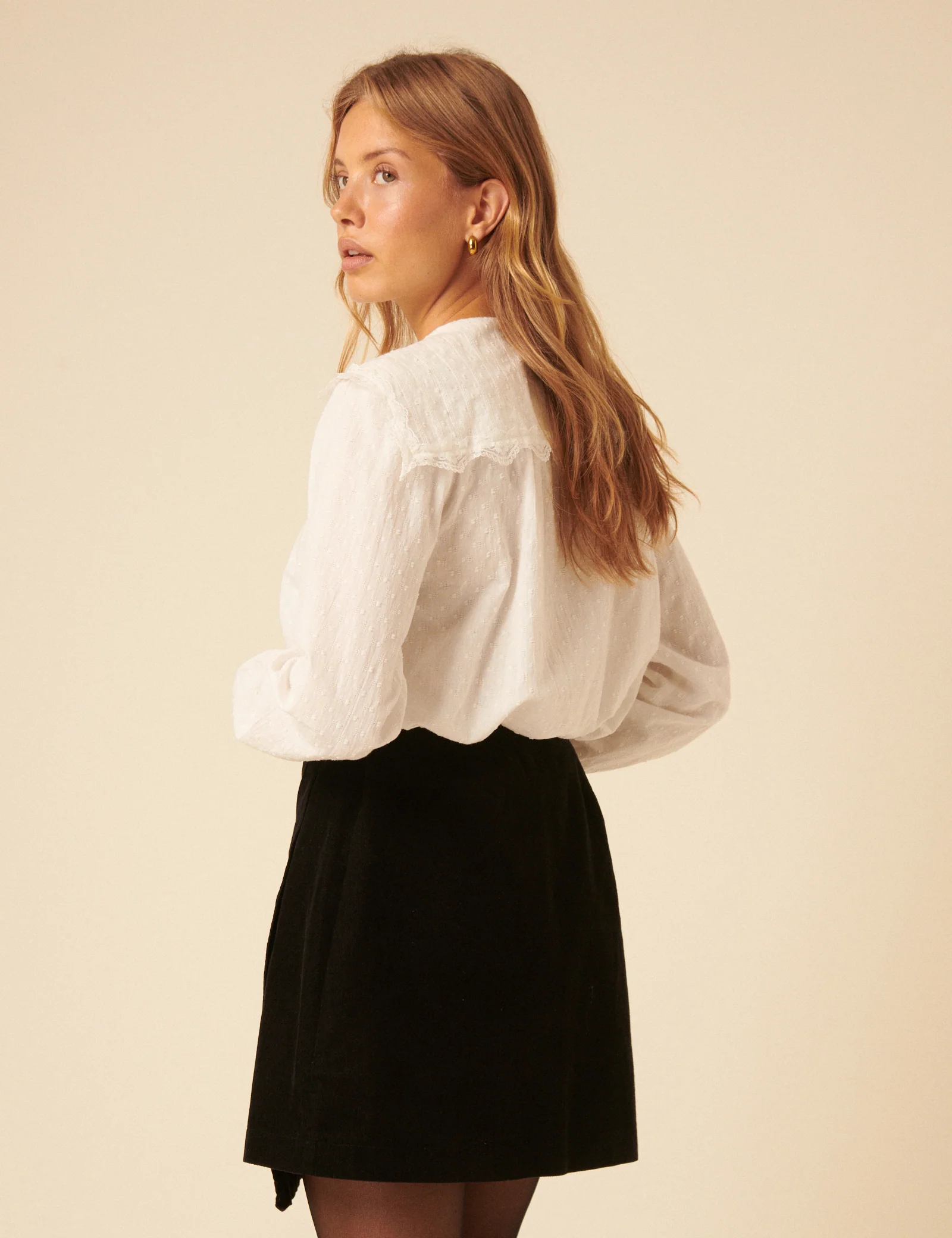 Black Asymmetrical Mini Skirt - Image 5