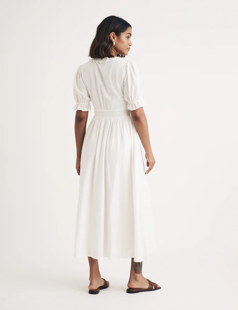 White Flossie Midi Dress - Image 4